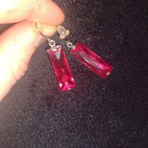 Freebie! Sparkly Pink Faux Crystal Earrings